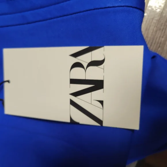 Zara NWT Cobalt Blue Mini‎ Skirt Ladies Size XS - Picture 3 of 6